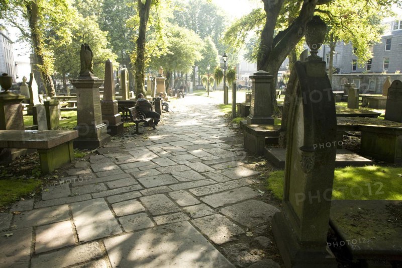 Graves in churchyard, Saint Nicholas Kirk, Aberdeen, Scotland, United Kingdom, Europe