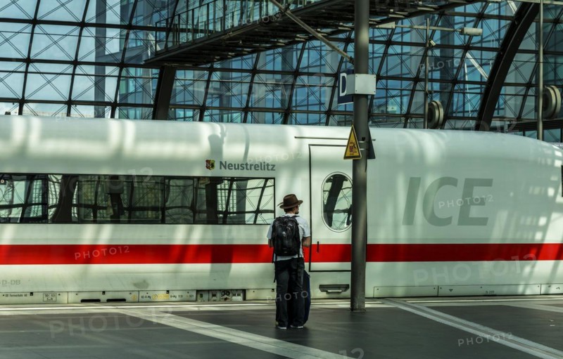 Passengers and staff at Berlin Central Station, Berlin, Germany, Europe