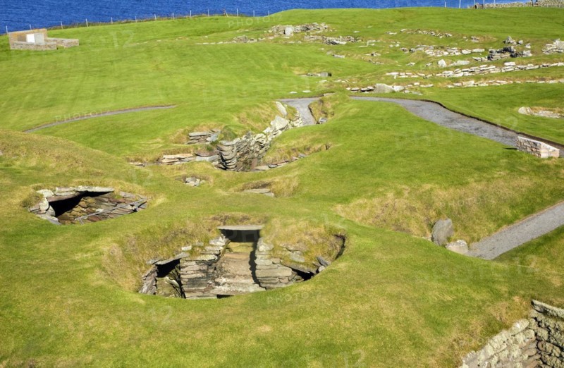 Jarslhof Iron Age houses, Shetland Islands, Scotland, United Kingdom, Europe