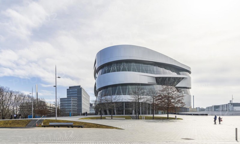 Mercedes-Benz Museum, exterior view, Baden-Wuerttemberg, Germany, Europe