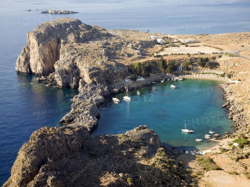 St Paul's Bay, Agios Pavlos, Lindos, Rhodes island, Greece, Europe