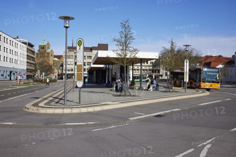 Minden bus station, Muehlenkreis Minden-Luebbecke, North Rhine-Westphalia, Germany, Europe