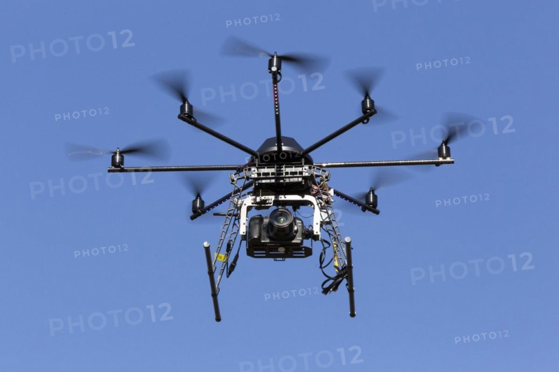 Octocopter drone with camera, 26/02/2015