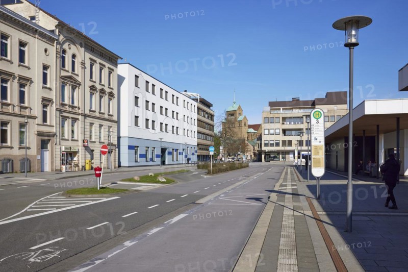 Minden bus station, Muehlenkreis Minden-Luebbecke, North Rhine-Westphalia, Germany, Europe