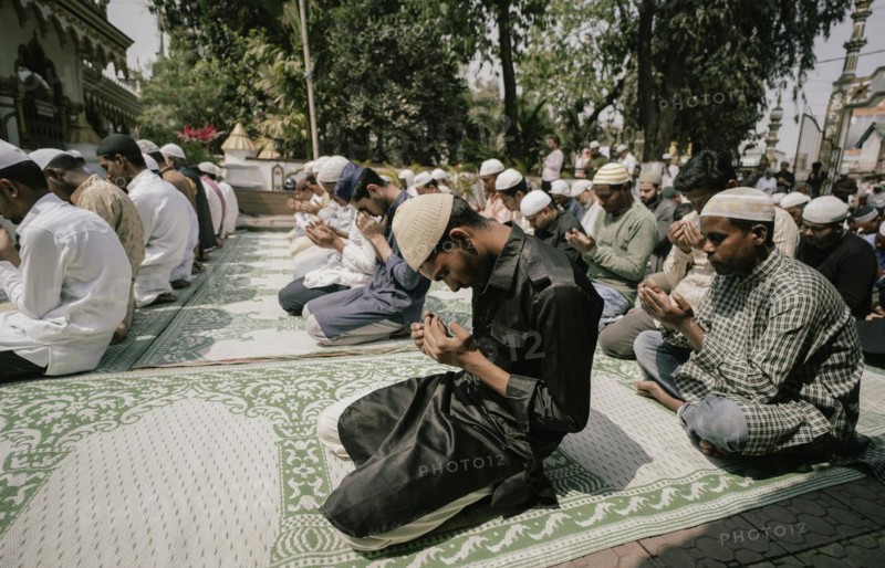 Muslim devotees offer the first Friday prayers of the holy month of Ramadan at a Mosque, on March 15, 2024 in Guwahati, Assam, India. On the first Friday of Ramadan, mosques are usually filled with worshippers who gather for the special Friday congregational prayers, known as Jumu'ah