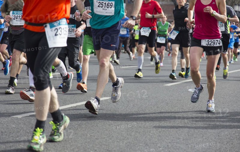 Runners at the Berlin half marathon, 03/04/2016