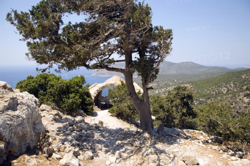 View from Kastrou Monolithos, Rhodes, Greece, Europe