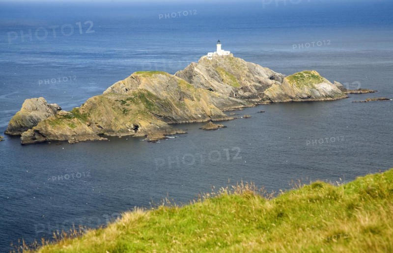 Muckle Flugga lighthouse, Britain's most northerly point, Hermaness, Unst, Shetland Islands