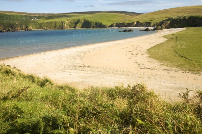 Sandy beach Burrafirth, Unst, Shetland Islands, Scotland, United Kingdom, Europe
