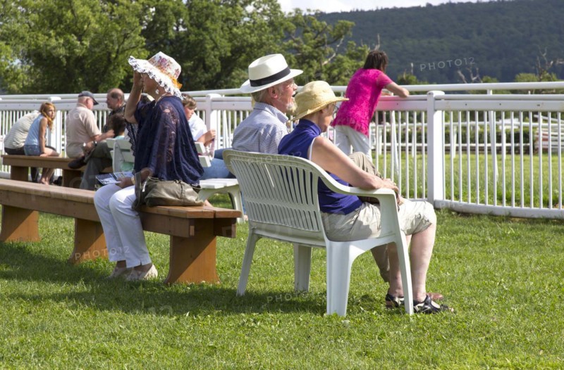 Visitors at the racecourse in Bad Harzburg, 21.07.2015