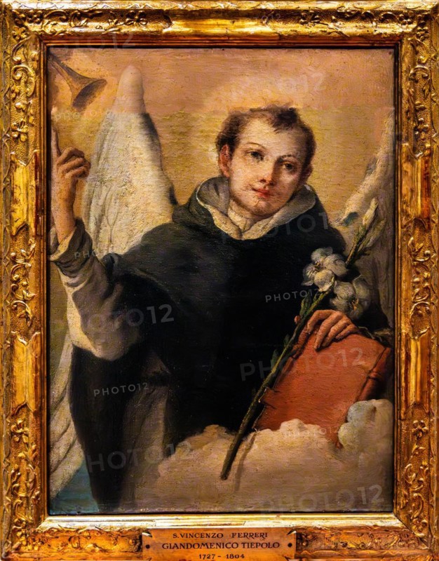 Saint Vincenzo Ferreri, Giandomenico Tiepolo, oil on canvas, Galeria d'Arte Antica, Castello di Udine, seat of the State Museums, Udine, most important historical city of Friuli, Italy, Udine, Friuli, Italy, Europe