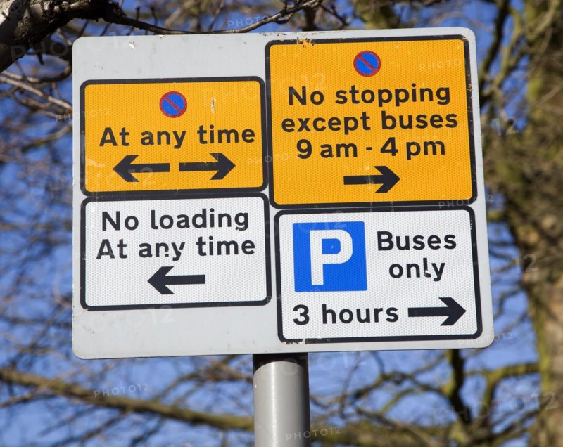 Parking signs, England, UK