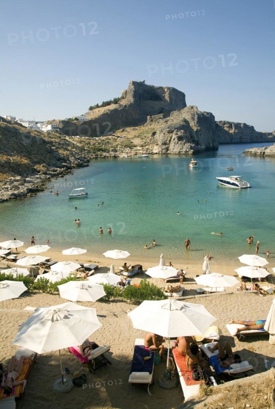 St Paul's Bay, Agios Pavlos, Lindos, Rhodes island, Greece, Europe