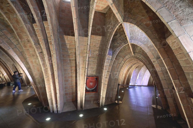 Top floor, the whale, La Pedrera, Casa Mila by Antoni Gaudi, Barcelona, Catalonia, Spain, Europe