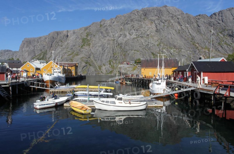 Museum village Nusfjord on the Lofoten Islands, Norway, Scandinavia, Europe