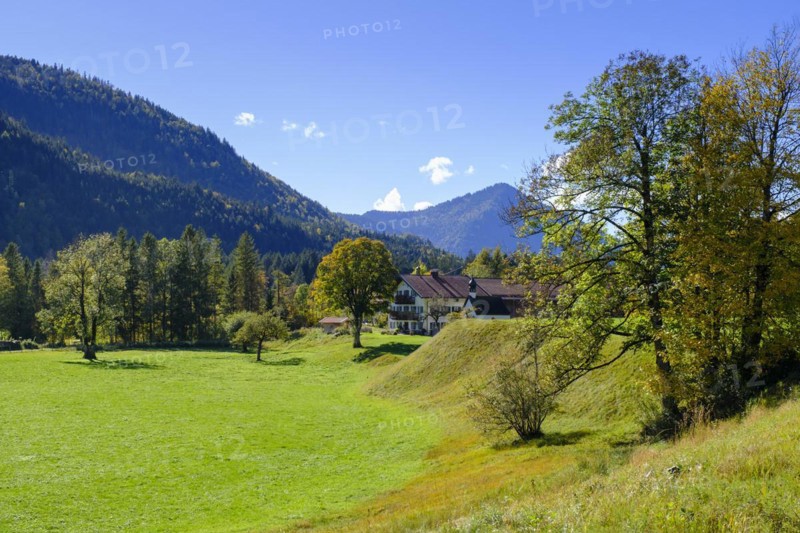Farm, Hof Letten, Jachenau, Toelzer Land, Upper Bavaria, Bavaria, Germany, Europe