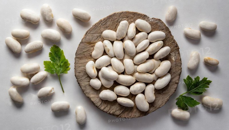 Food, vegetables, pulses, beans, bean seeds, white beans, AI generated, AI generated