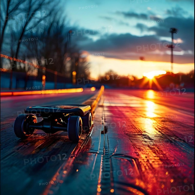 Rollerblading track, AI generated