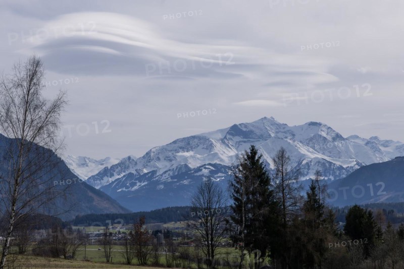Panorama with foehn clouds, pinzgau