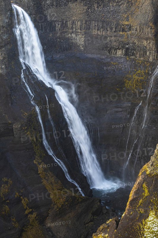 Foaming Halfoss waterfall, Sudurland, Iceland, Europe