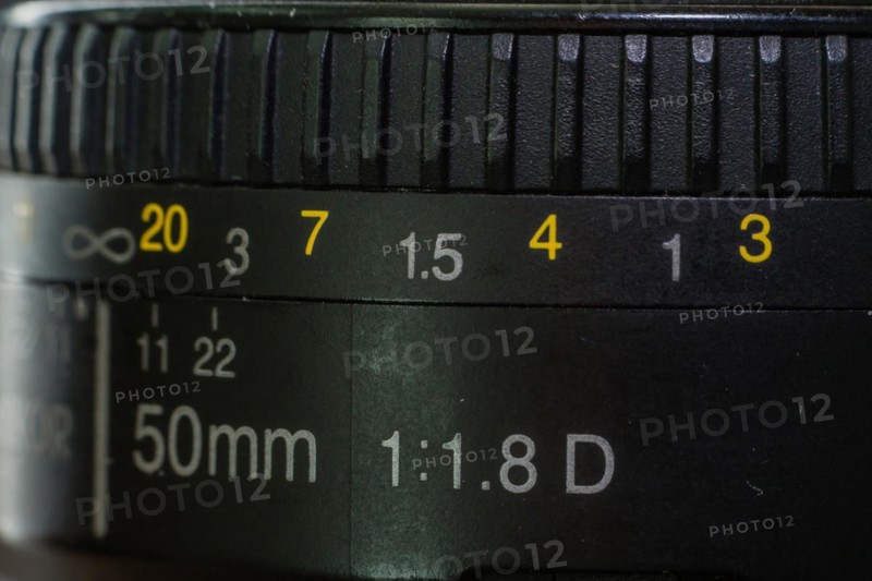 Close up detailed shot of a prime lens 50mm f1.8g