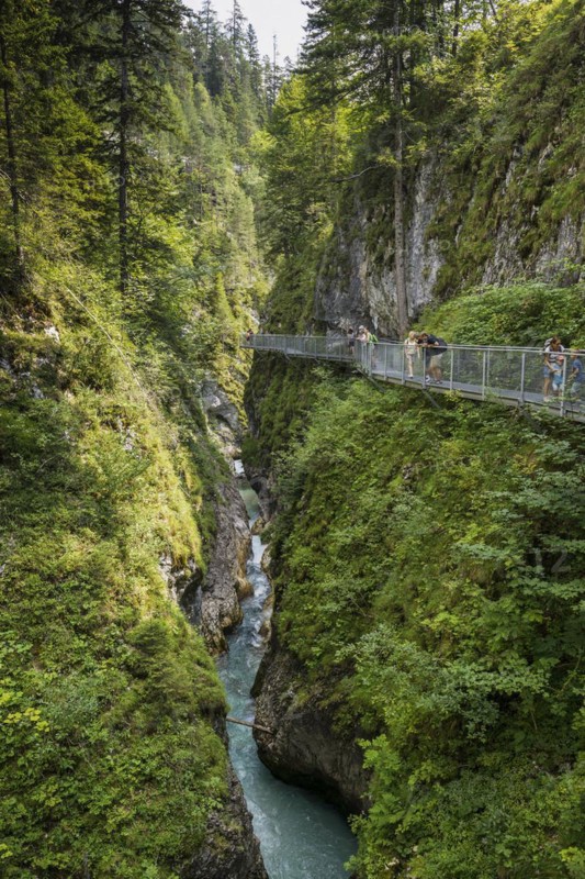 Leutaschklamm, Mittenwald, Werdenfelser Land, Upper Bavaria, Bavaria, Germany, Europe