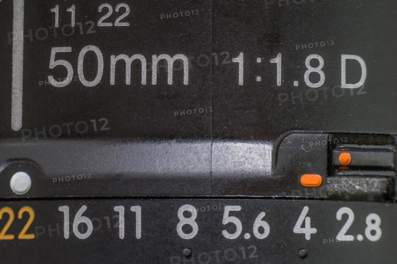 Close up detailed shot of a prime lens 50mm f1.8g