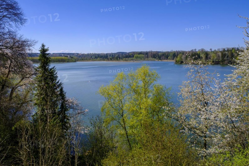 Lech reservoir, Apfeldorf am Lech, Pfaffenwinkel, Upper Bavaria, Bavaria, Germany, Europe