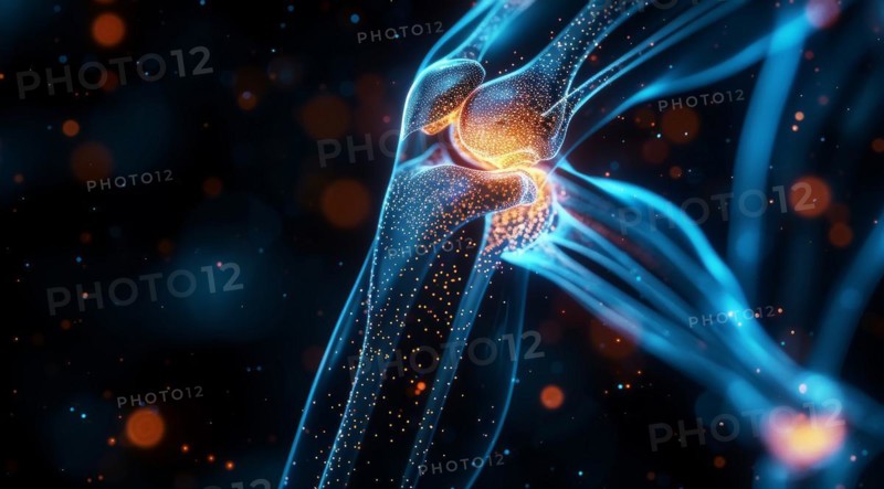 Digital representation of sparkling neurons with blue hues, symbolizing connectivity, ai generated, AI generated
