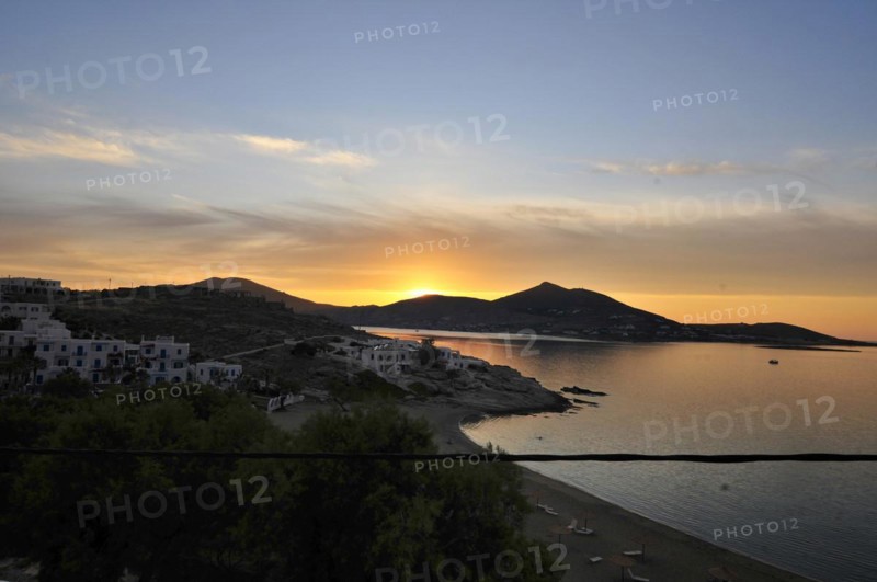 Paros island, landscape, sea, sunset, greece