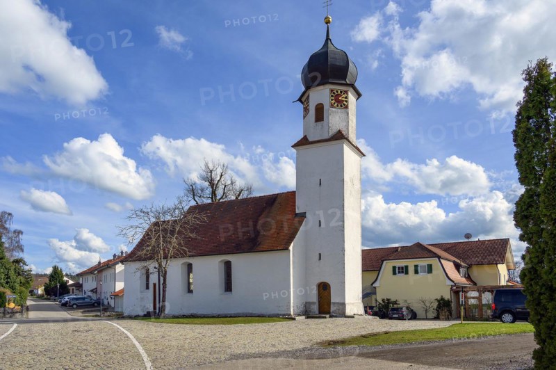 Filial church of St Leonhard, Boerwang, Allgaeu, Swabia, Bavaria, Germany, Europe