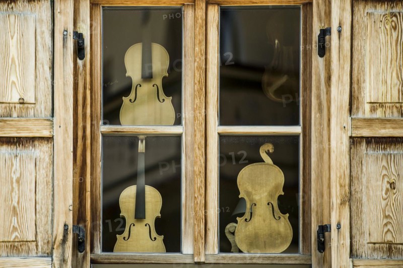 Violin making museum, Mittenwald, Werdenfelser Land, Upper Bavaria, Bavaria, Germany, Europe