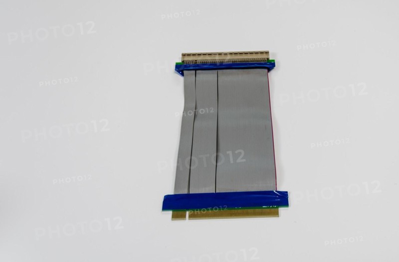 Riser for PCI slot in desktop computers used to add raise graphic cards off of motherboards