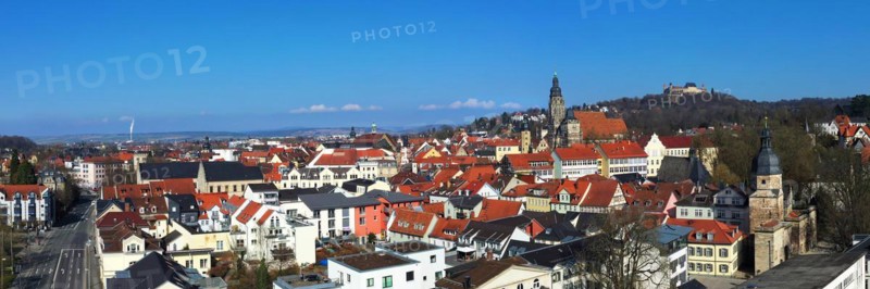 Aerial view of Coburg with a view of the historic old town centre. Dingolfing, Upper Franconia, Bavaria, Germany, Europe