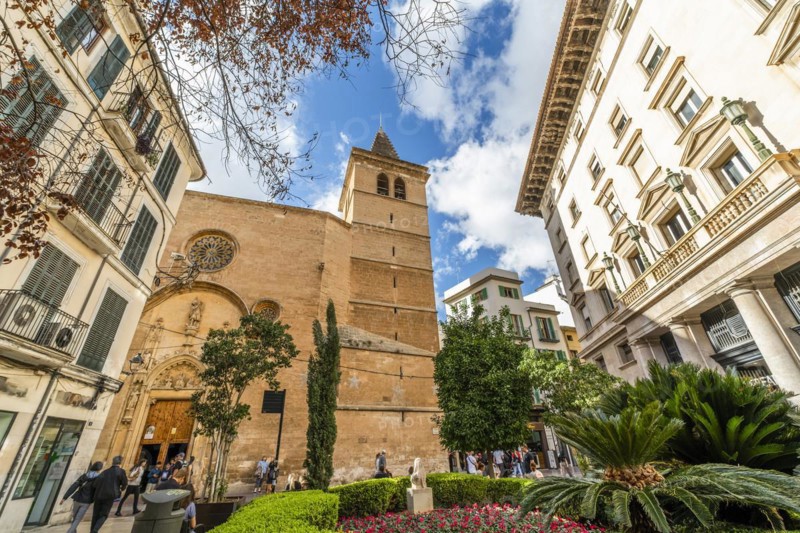 Palma de Mallorca, Spain, October 30 2023: photo of Iglesia de Santa Catalina, Spain, Europe
