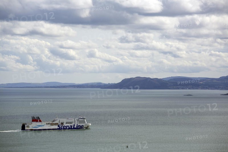 A Stena Line ferry approaches Dun Laoghaire at the end of a crossing from Britain. Dun Laoghaire, Ireland, Europe