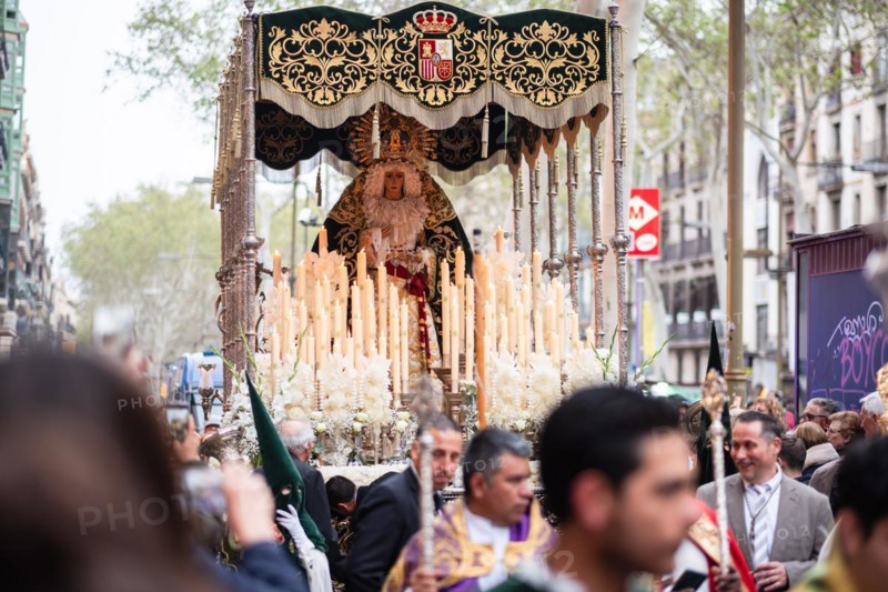 Good Friday procession in Barcelona, Spain, Europe