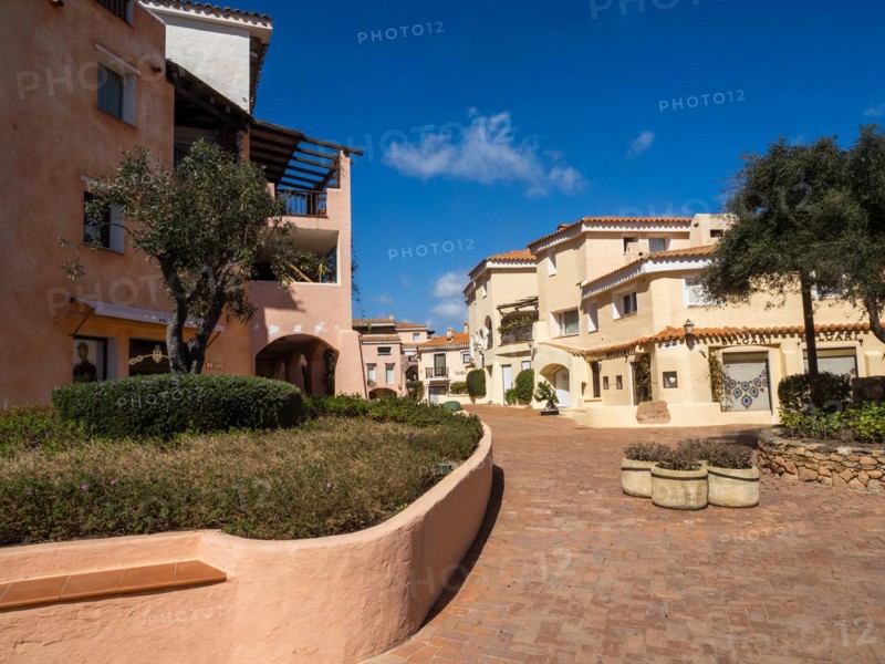 Typical buildings in the town centre, Porto Cervo, Costa Smeralda, Sardinia, Italy, Europe