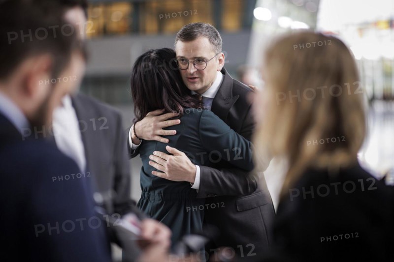 (L-R) Annalena Baerbock, Federal Foreign Minister, and Dmytro Kuleba, Foreign Minister of Ukraine, photographed on the margins of a joint meeting of the North Atlantic-Ukraine Council in the format of the Foreign Ministers of the States Parties and Ukraine. Brussels, 04.04.2024. Photographed on behalf of the Federal Foreign Office