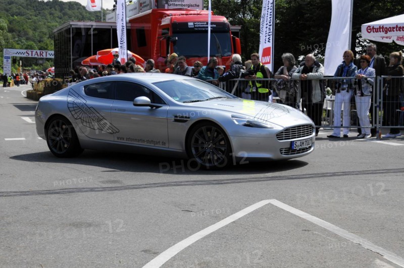 Aston Martin with gullwing design presents itself to spectators on a race track, SOLITUDE REVIVAL 2011, Stuttgart, Baden-Wuerttemberg, Germany, Europe