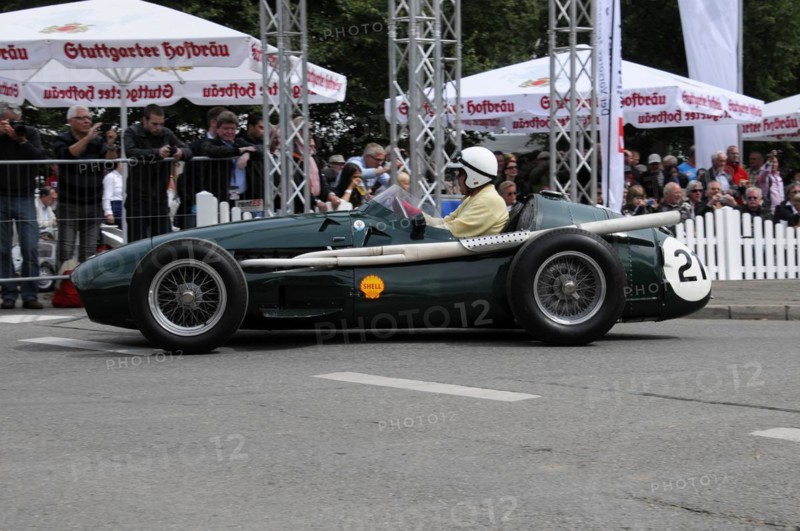 A green vintage racing car with the number 20 drives past spectators, SOLITUDE REVIVAL 2011, Stuttgart, Baden-Wuerttemberg, Germany, Europe