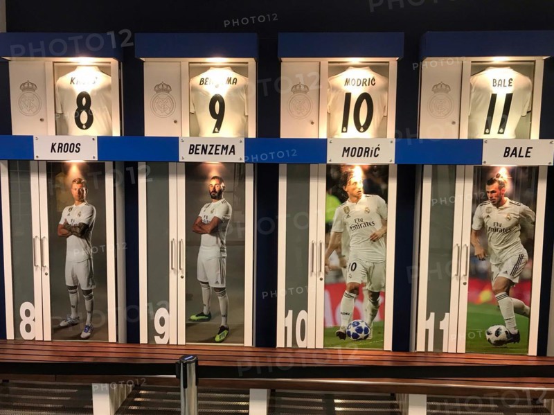 Football stadium Estadio Santiago Bernabeu, players' dressing room, Real Madrid, Madrid, Spain, Europe