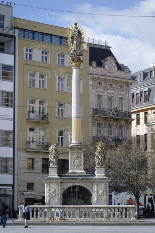 Plague Column (Morovy Sloup), Freedom Square (Namesti Svobody), Brno, Jihomoravsky kraj, Czech Republic, Europe