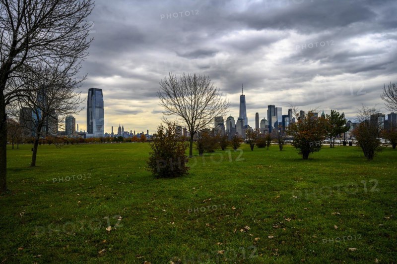 Views on New York Harbor, Manhattan and Statue of Liberty from the Liberty State Park, Jersey City, NJ, USA, USA, North America