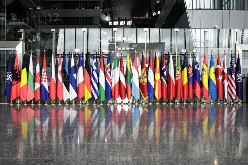 Symbolic image at the meeting of NATO foreign ministers. Brussels, 03.04.2024. Photographed on behalf of the Federal Foreign Office