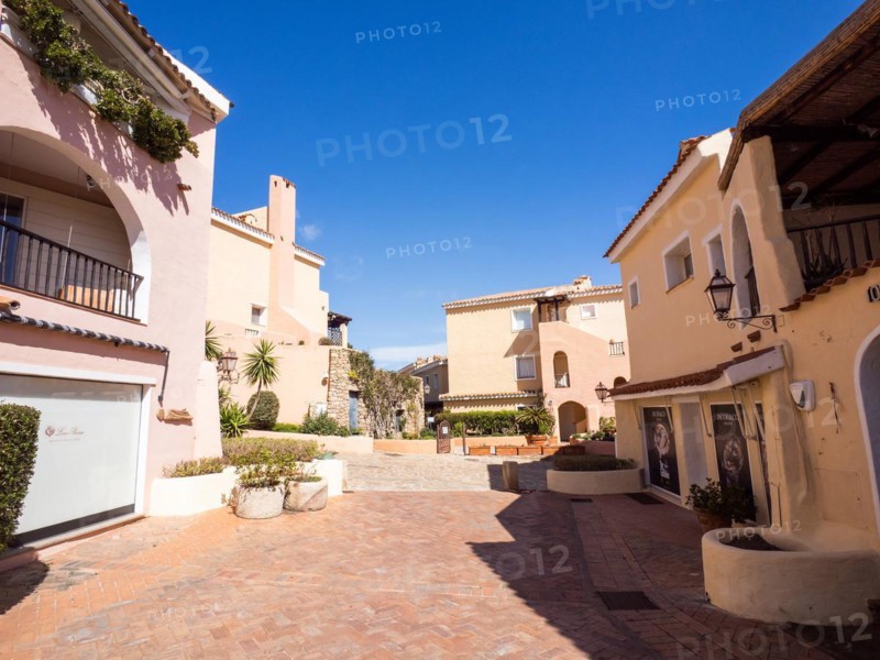 Typical buildings in the town centre, Porto Cervo, Costa Smeralda, Sardinia, Italy, Europe