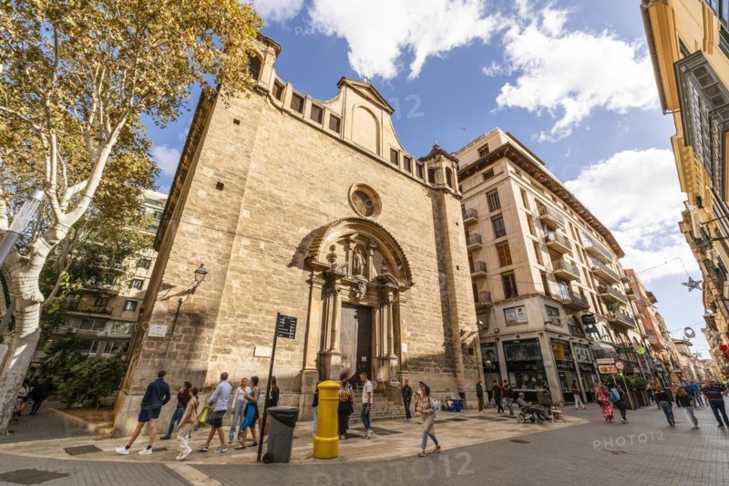 Palma de Mallorca, Spain, October 30 2023: view of amazing Iglesia de Santa Catalina, Europe