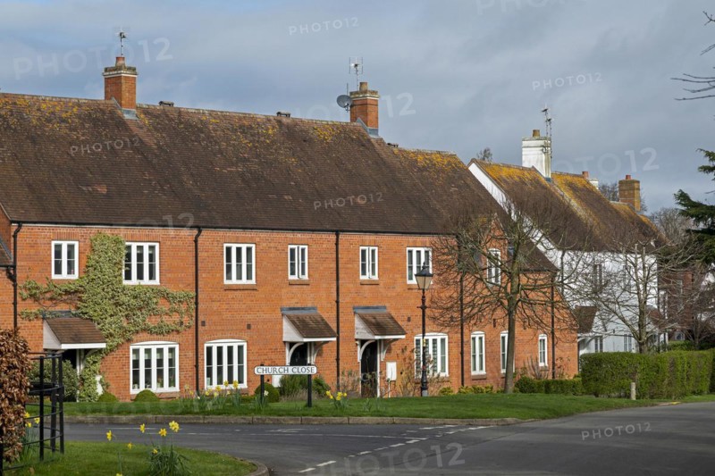 Houses, Church Close, Tiddington, Stratford upon Avon, England, United Kingdom, Europe