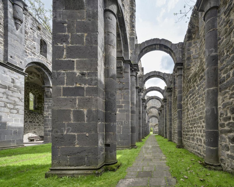 Arnsburg Abbey, ruins of the Romanesque abbey church, Lich. Hesse, Germany, Europe