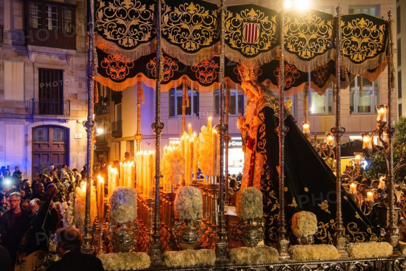Good Friday procession in Barcelona, Spain, Europe